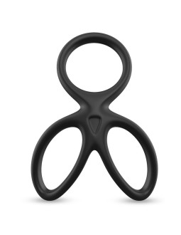 Anillo Triple Pene y Testiculos Silicona Liquida Flexible 2