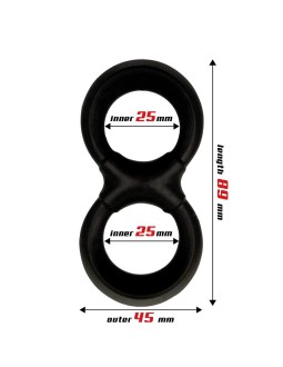 Anillo Pene y Testiculos Silicona Liquida 25 mm 2