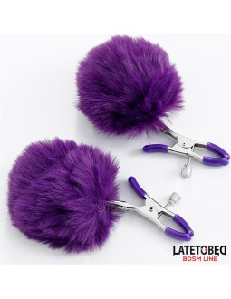 Pinzas para Pezones con Pelo Purpura