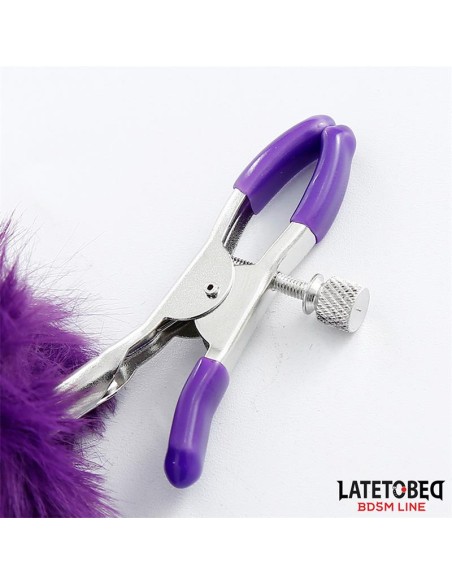 Pinzas para Pezones con Pelo Purpura