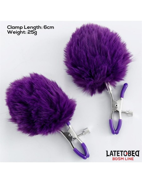 Pinzas para Pezones con Pelo Purpura
