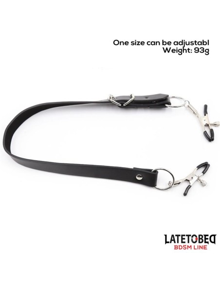 Correas de Bondage para Piernas con Pinzas para Clitoris