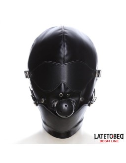 Mascara de Sumision con Mordaza Antifaz y Tapa para la Boca Ajustable