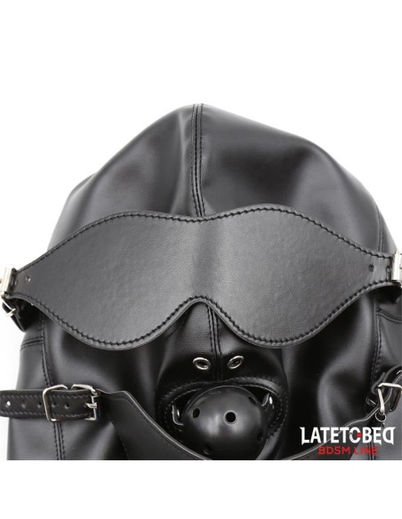 Mascara de Sumision con Mordaza Antifaz y Tapa para la Boca Ajustable