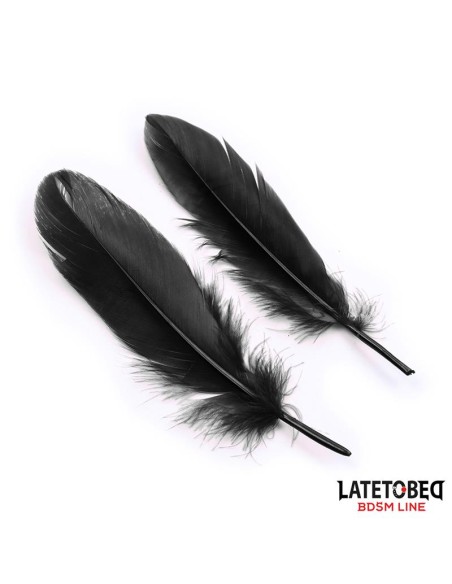 Set de 3 Piezas Antifaz Esposas y Plumas Negro