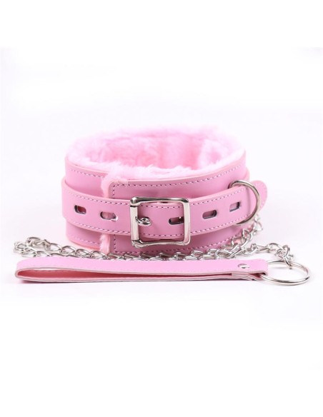 Collar con Correa Rosa Pastel