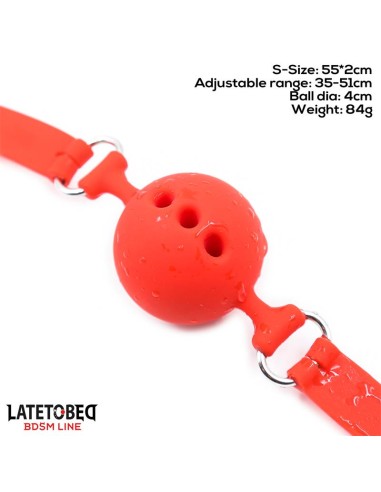 Mordaza Bola Silicona Transpirale S 4 cm