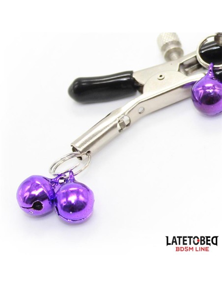 Pinzas para Pezones con Cascabeles Purpura