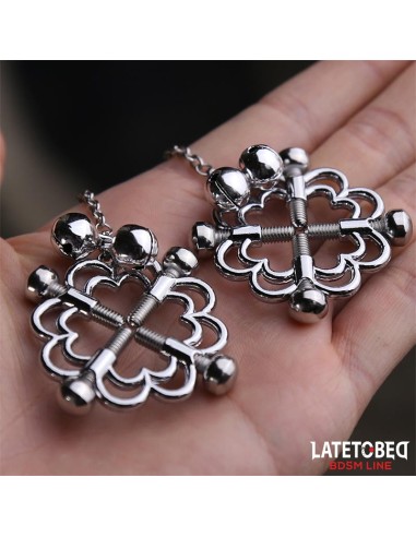 Pinzas de Metal para Pezones Cadena y Cascabeles