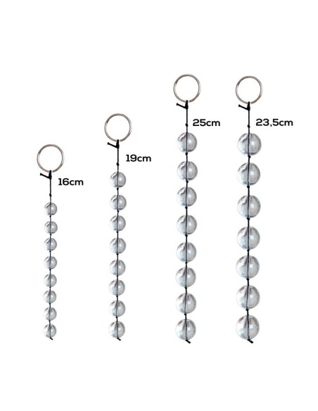 Cadena Anal con Bolas de Cristal 4 Tamanos