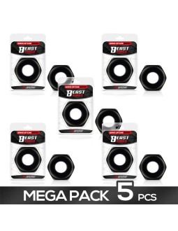 Pack de 5 Anillo para el Pene Nut Silicona Liquida 25 mm