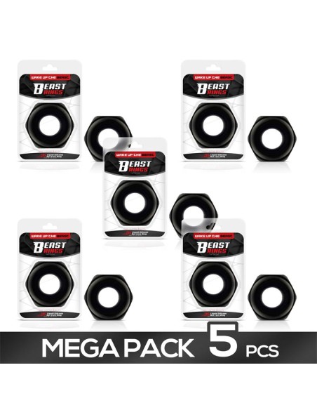 Pack de 5 Anillo para el Pene Nut Silicona Liquida 25 mm