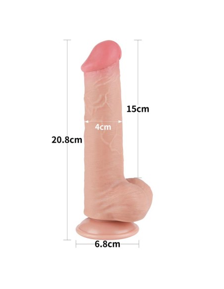 Dildo Dual Layer Piel Deslizante 8