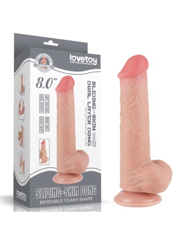 Dildo Dual Layer Piel Deslizante 8