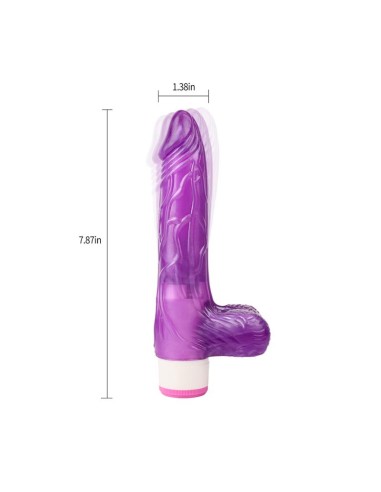 Vibrador Multi Velocidad Realista Purpura 20cm