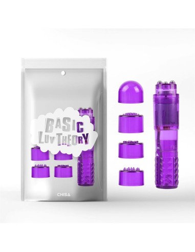 Mini Masajeador 3 Cabezales Purpura