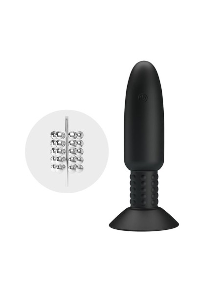 Plug Anal con Vibracion y Rotacion con Control Remoto USB