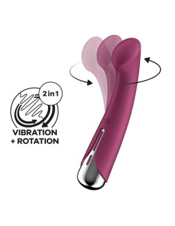 Spinning G Spot 1 Vibrador y Rotador Rojo