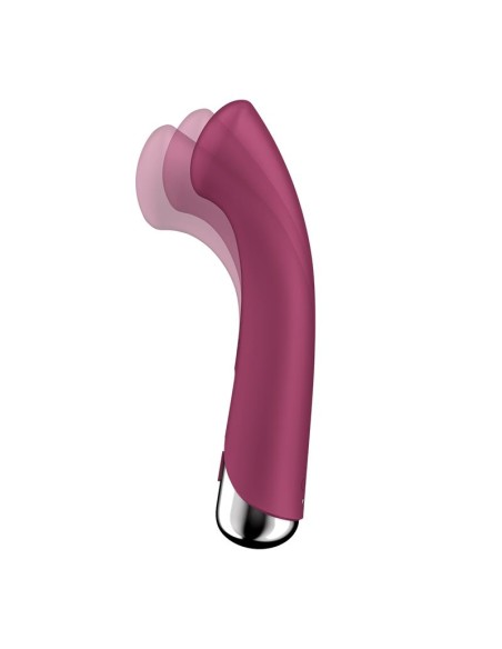 Spinning G Spot 1 Vibrador y Rotador Rojo