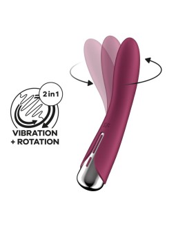 Spinning Vibe 1 Vibrador y Rotador Rojo