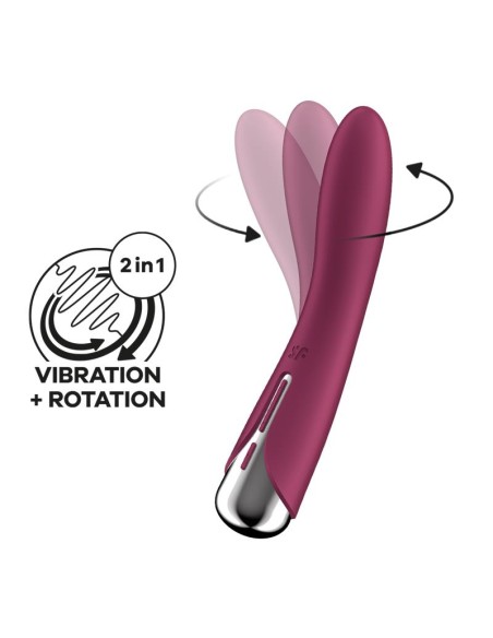 Spinning Vibe 1 Vibrador y Rotador Rojo