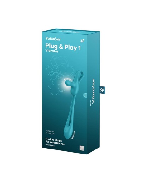 Plug Play 1 Vibrador Anal Flexible Azul