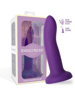 Dildo que Cambia de Color Purpura a Rosa Talla S 14 cm