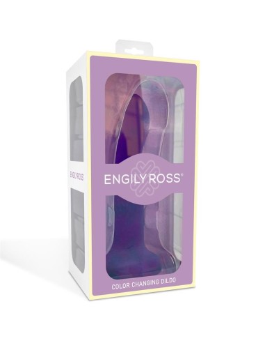 Dildo que Cambia de Color Purpura a Rosa Talla S 14 cm