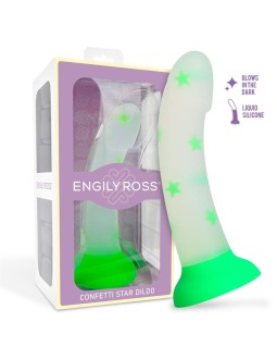 Dildo que Brilla en la Oscuridad Confetti Star 17 cm