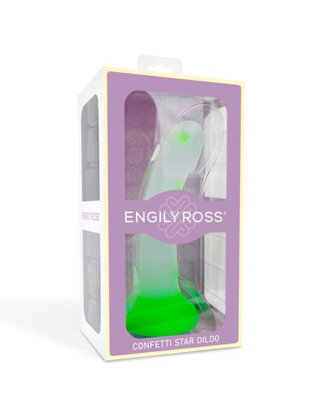 Dildo que Brilla en la Oscuridad Confetti Star 17 cm