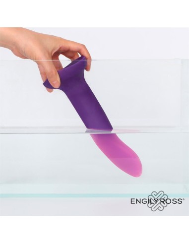 Dildo que Cambia de Color Pupura a Rosa Talla L 21 cm