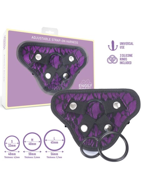 Miley Arnes Universal Ajustable 3 Anillo de Silicona Purpura