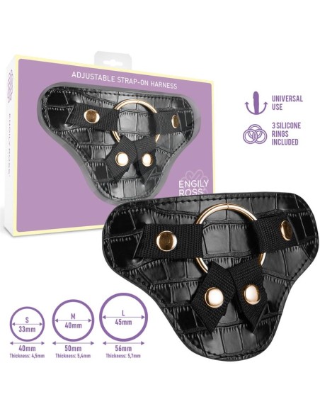 Roxane Arnes Universal Ajustable 3 Anillo de Silicona Negro