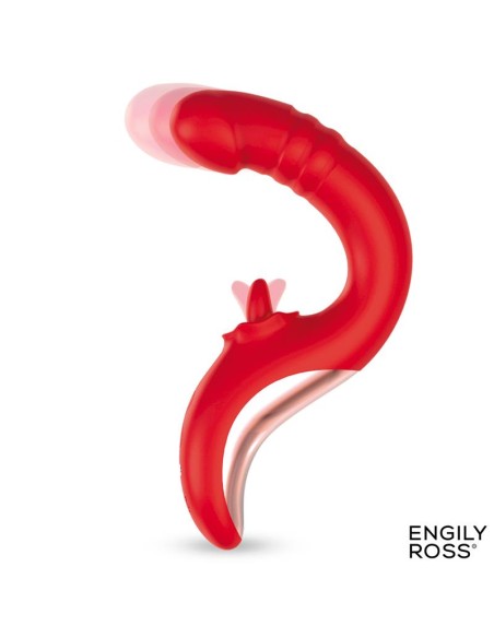Drako Vibrador con Thrusting y Lengua Oscilante 360º