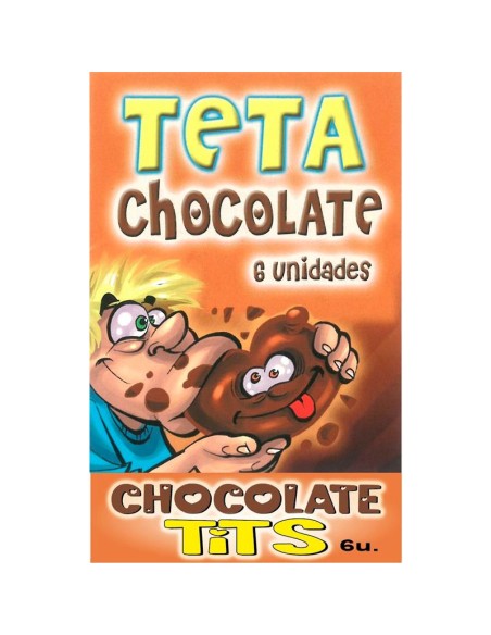 Caja Comic Forma Pecho Chocolate Negro 6 unidades