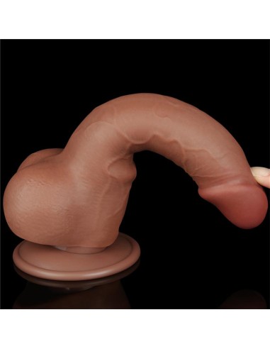 Dildo Sliding Skin 75 Marron