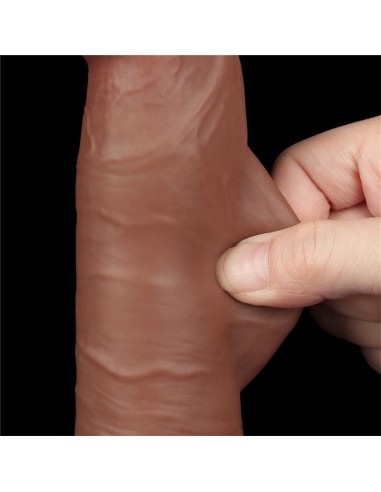 Dildo Sliding Skin 8 Marron