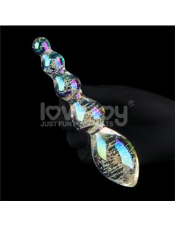 Dildo de Cristal que Brilla en la Oscuridad Dark Twilight Gleam Tantalizing Orbs