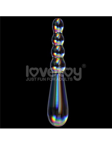 Dildo de Cristal que Brilla en la Oscuridad Twilight Gleam Rising Ripples