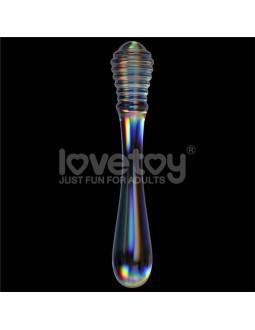 Dildo de Cristal que Brilla en la Oscuridad Twilight Gleam Twin Pleasures 2