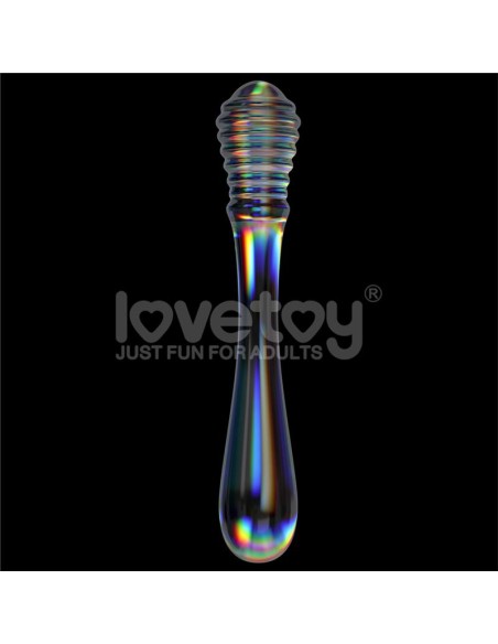 Dildo de Cristal que Brilla en la Oscuridad Twilight Gleam Twin Pleasures