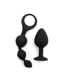 Set de 2 Juguetes Anales Barcelona Negro 2