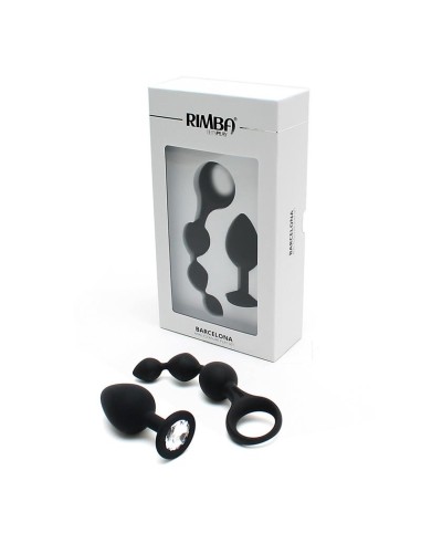 Set de 2 Juguetes Anales Barcelona Negro