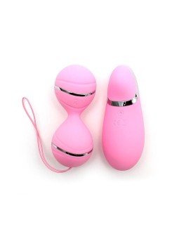 Bolas Kegel con Control Remoto y Estimulador Ibiza Rosa