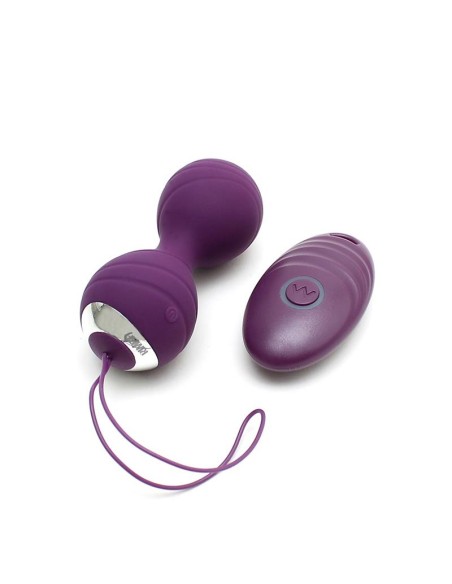 Bolas Kegel con Vibracion con Control Remorto Cannes Purpura