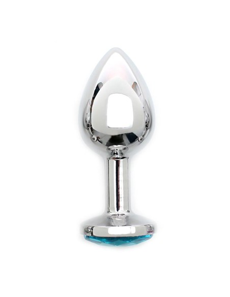 Plug Anal de Metal Sofia con Joya Azul