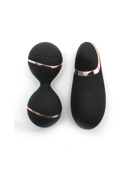 Bolas Kegel con Control Remoto y Estimulador Ibiza Negro