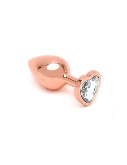 Plug Anal con Joya en Forma de Corazon Pisa Rose Gold