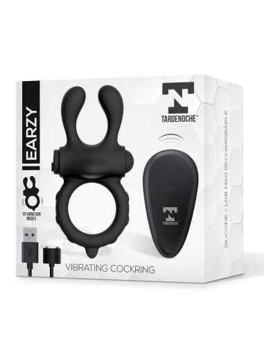 Earzy Anillo Vibrador con Control Remoto USB Magnetico Silicona