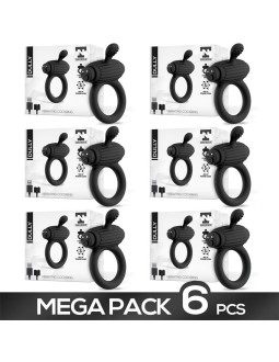 Pack de 6 Dully Anillo Vibrador con USB Magnetico Silicona